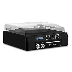 Brand New Ion CD Direct Conversion Turntable with CD Recorder Speakers 