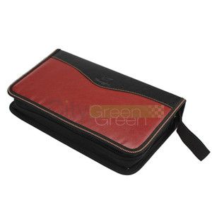 Portable 80 Disc CD VCD DVD Wallet Storage Pouch Bag Holder Case Red 