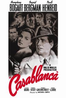 Casablanca Movie Poster 27x40 B 1942 Humphrey Bogart Ingrid Bergman 