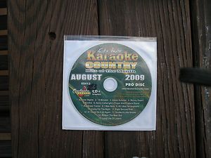Karaoke CDG Chartbuster Pro Disc Monthly Country Hits of August 2009 