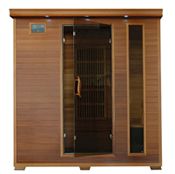 Person Klondike Heatwave Premium Cedar Indoor Infrared Sauna Carbon 