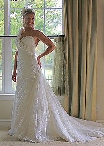 Maggie Sottero Catarina Wedding Gown Stunning Lace Covered size 10 12 