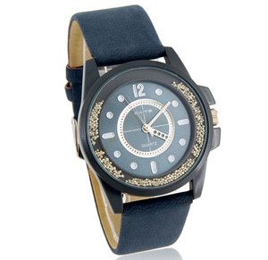 Cate Quartz Womens Round Dial Analog Watch with Fauxy Leather Strap 