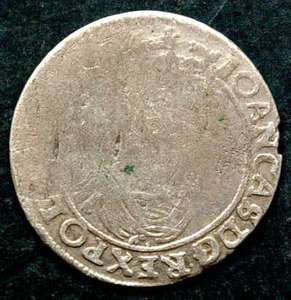 Poland 6 Grossus 1663 Ioan Casimir silver coin