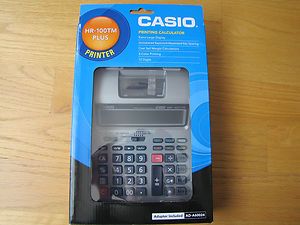 Casio HR 100TM PLUS 2 Color Desktop Printing Calculator AC or battery 