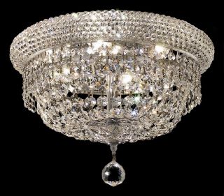14 flush mount ceiling light crystal chandelier 03fc features chrome 