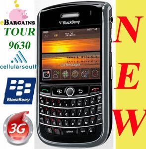   RIM BlackBerry Tour 9630 Black Cellular South Smartphone Phone 3G data