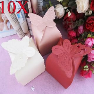 10x Butterfly Pattern Sweet Candy Box Wedding Party Favors Baby Shower 
