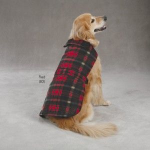 Dog Plaid Fleece Barn Coat Jacket Fleece Clothes Winter Clothing XXS 