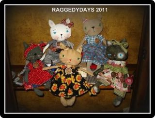   Doll Pattern Cat Dolls 2 Sizes Cats Rule Raggedydays New
