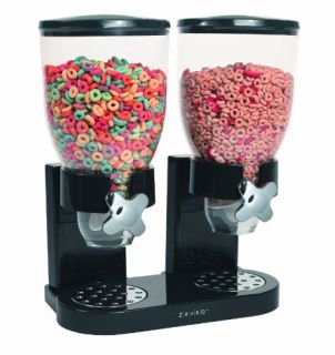 New Double Bulk Cereal Candy Dispenser Fresh Storage Container Kitchen 