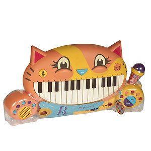 Kids Toy Piano Cat Keyboard Working Musical Instrument Microphone Song 