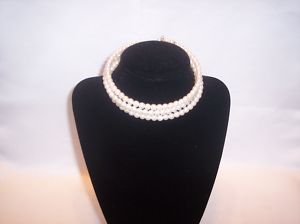 Cezanne 3 Strand Faux Pearl Choker Necklace New Tags