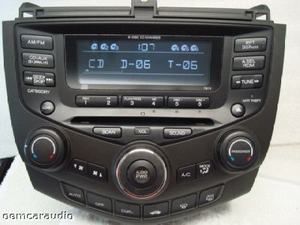   2005 2006 2007 Honda Accord Radio Aux 6 Disc CD Changer 7BK1