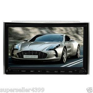 Double 2 DIN 7 in Motorized Car DVD CD VCD Radio Player Mic SWC Touch 