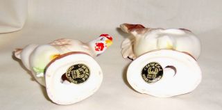 vtg wales ceramic figurines rooster chicken japan nice pair rooster 