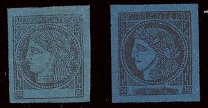 Argentina Corrientes 1860 Ceres 3c Blue 2 Mint $600