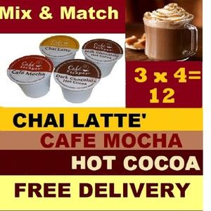   Keurig K Cups Cafe Escapes Cafe Mocha Chai Latte Hot Chocolate