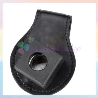 Magnetic Billiard Pool Cue Chalk Box Holder with Leather Belt Clip 