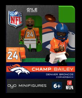 Champ Bailey OYO Mini Fig Figure Lego Compatible Denver Broncos NIP 