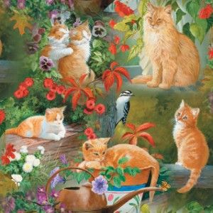 Sunsout Jigsaw Puzzle Golden Cats in The Sun Persis Clayton Weirs 