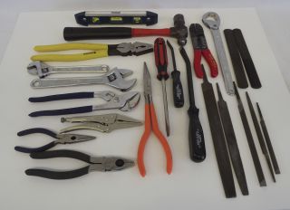   Assorted Tool lot 22pc Pittsburg Klein Craftsman Champion Hand Tools