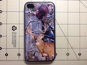   Camo Huge Deer Rack with Turkey in Tree Cell Phone Case