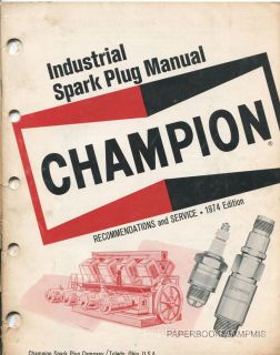 Champion Industrial Spark Plug Manual Catalog Tractor