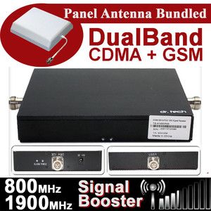 Dr Tech DualBand CDMA 800 1900MHz CellPhone Signal Booster Repeater 
