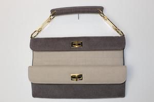 Authentic Chanel Fabric Clutch Handbag Beautiful