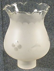 Set of Five Chandelier Glass Shades Frosted Clear Berry