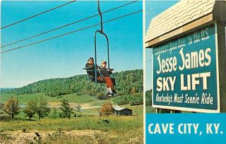 KY Cave City Jesse James Sky Lift Scenic Ride T86813