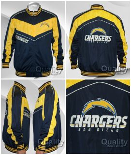 New NFL San Diego Chargers 6 Sizes Warm Up Track Jacket 100 Authentic 