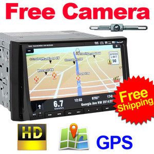 2Din Car DVD CD TV Player GPS Radio iPod Rear Camera