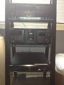 HOME STEREO SYSTEM WITH DVD PLAYER, 400 DISC CD PLAYER, SUBWOOFER 