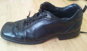 Cesare PACIOTTI Black Leather Mens Shoes 11 5 US
