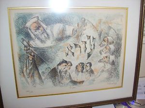 Chaim Gross Ezra Signed and Numbered Limited Edition Print 144 150 