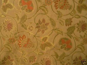 Drapery Upholstery Fabric Beige Chatsworth Hall Floral