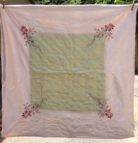 Chic Pink and Sage Blanket by Mundia Cecile De Polangis Shabby