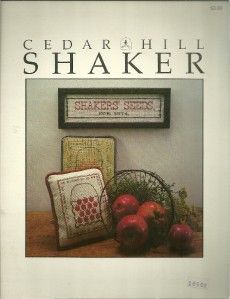 shakers seeds cedar hill shaker cross stitch leaflet