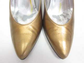 charles jourdan 1921 bronze pumps heels sz 9 aa