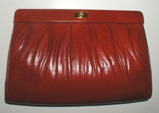 Charles Jourdan Paris Leather Clutch Bag Made in France