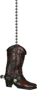 Cowboy Boot Ceiling Fan Pull Western Lamp Chain Parts Riversedge 338 