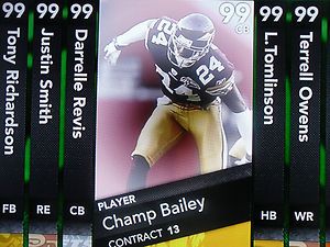 Madden 12 Ultimate Team Ghost Champ Bailey PS3 RARE MUT