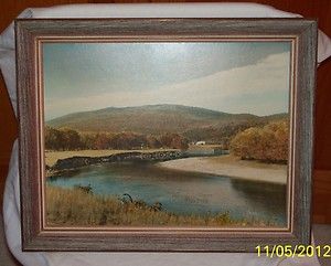 Charles Sawyer Hand Colored Picture Mount Monadnock Connecticut River 