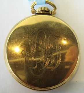 Antique Gold Filled Elgin Large Pocket Watch Open Face