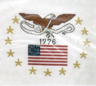   1776 United States Colonial Flag 13 Gold Stars Bald Eagle VTNS