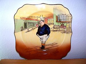 Royal Doulton Charles Dickens Ware The Fat Boy Square Collector Plate 