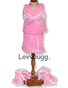 Pink Cheerleader with Pom Poms fits American Girl MULTI CLOTHES 