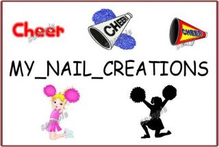 MIX CHEER CHEERLEADING LOT•NAIL ART DECALS•KIDS,TOE OR ADULT